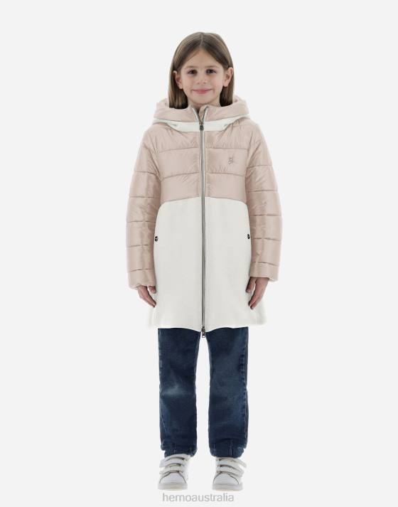 PARKA IN ECOWOOL AND NYLON ULTRALIGHT Herno Kids Chantilly 2L0H831 Outerwear