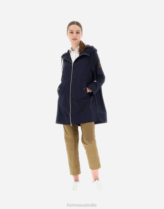 PARKA JACKET IN LIGHT NYLON STRETCH Herno Women Blue 2L0H446 Outerwear