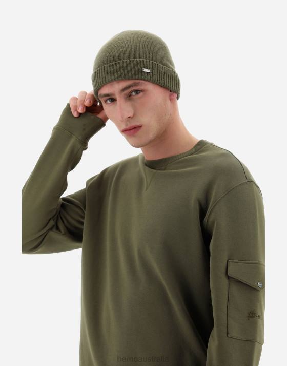 RESORT BEANIE IN INFINITY Herno Men Light Military 2L0H517 Accessories