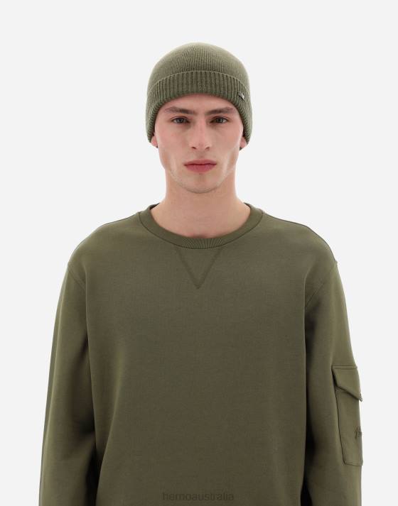 RESORT BEANIE IN INFINITY Herno Men Light Military 2L0H517 Accessories