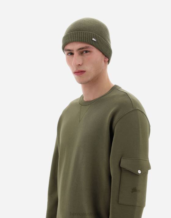 RESORT BEANIE IN INFINITY Herno Men Light Military 2L0H517 Accessories