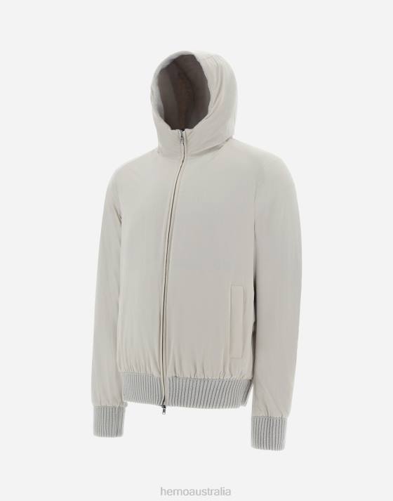 RESORT BOMBER JACKET IN INFINITY MIX KNIT  REV PONENTE Herno Men Ice 2L0H749 Clothing