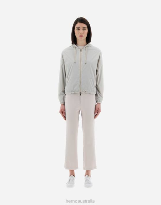 RESORT BOMBER JACKET IN LIGHT NYLON STRETCH  LIGHT JERSEY Herno Women Chantilly 2L0H391 Outerwear