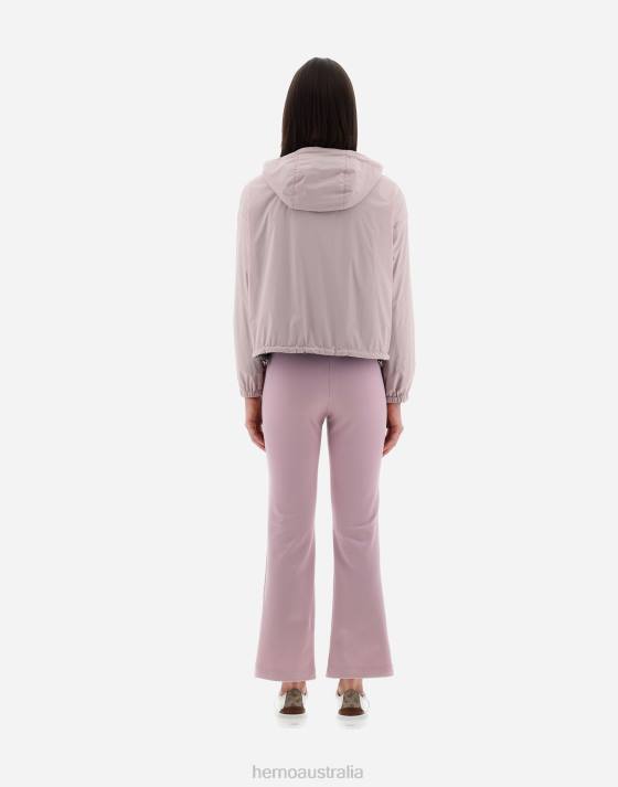 RESORT BOMBER JACKET IN LIGHT NYLON STRETCH  LIGHT JERSEY Herno Women Lilac 2L0H430 Outerwear