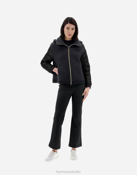 RESORT BOMBER JACKET IN MODERN DOUBLE  NYLON ULTRALIGHT Herno Women Black 2L0H265 Outerwear