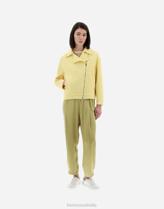 RESORT BOMBER JACKET IN MODERN DOUBLE Herno Women Canary 2L0H10 Outerwear