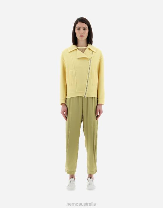 RESORT BOMBER JACKET IN MODERN DOUBLE Herno Women Canary 2L0H10 Outerwear