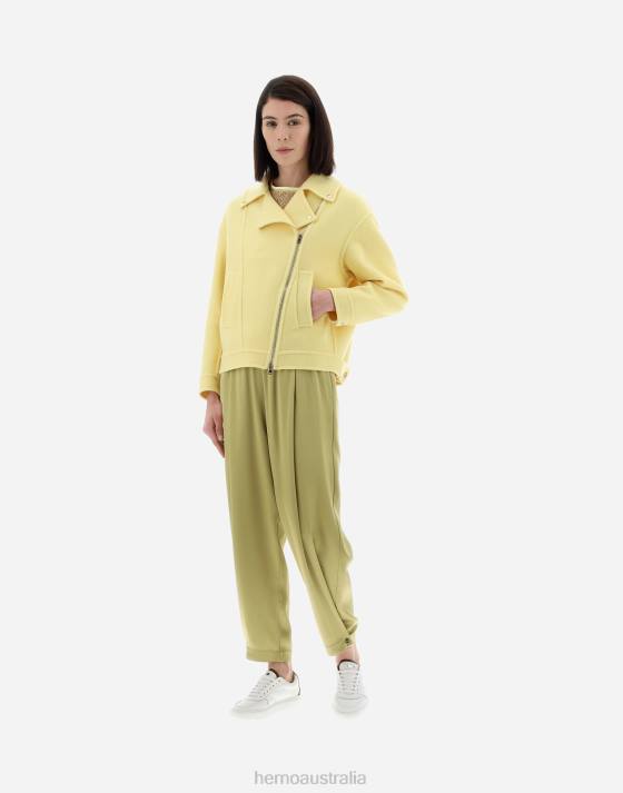 RESORT BOMBER JACKET IN MODERN DOUBLE Herno Women Canary 2L0H10 Outerwear