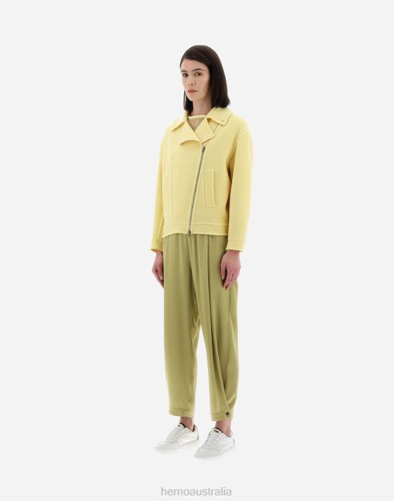 RESORT BOMBER JACKET IN MODERN DOUBLE Herno Women Canary 2L0H10 Outerwear