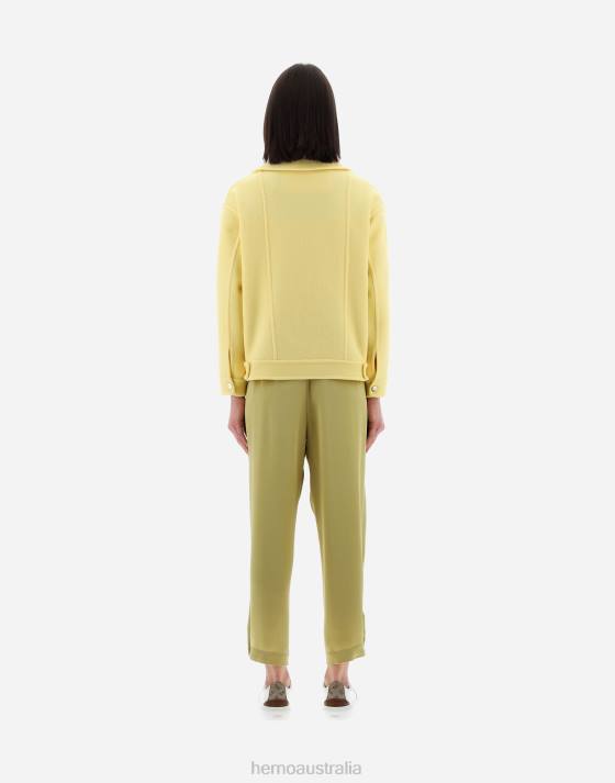 RESORT BOMBER JACKET IN MODERN DOUBLE Herno Women Canary 2L0H10 Outerwear