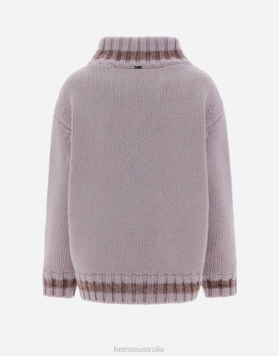 RESORT CARDIGAN IN INFINITY  CHENILLE KNIT Herno Women Lilac 2L0H31 Clothing