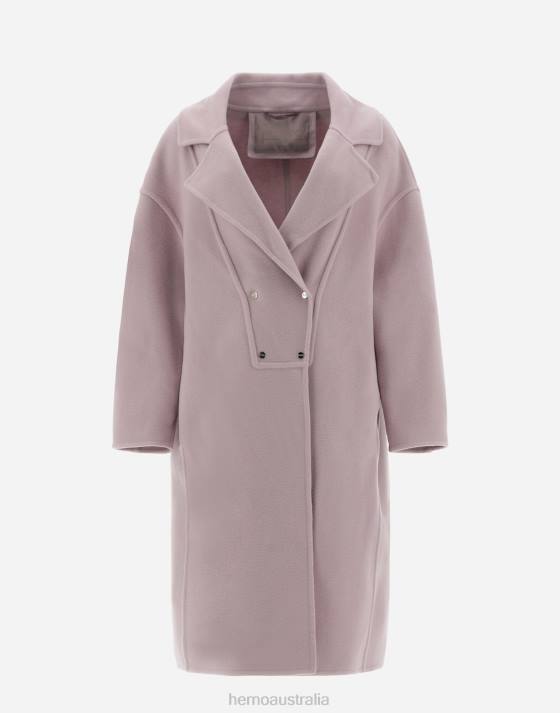 RESORT COAT IN MODERN DOUBLE Herno Women Lilac 2L0H84 Outerwear