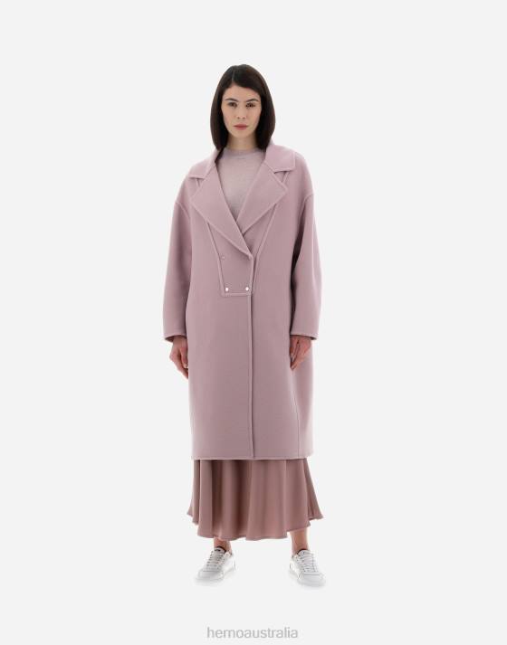 RESORT COAT IN MODERN DOUBLE Herno Women Lilac 2L0H84 Outerwear