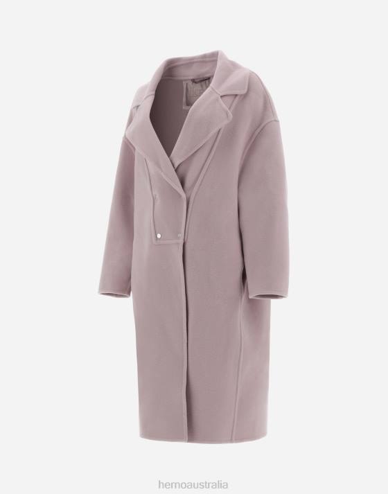 RESORT COAT IN MODERN DOUBLE Herno Women Lilac 2L0H84 Outerwear