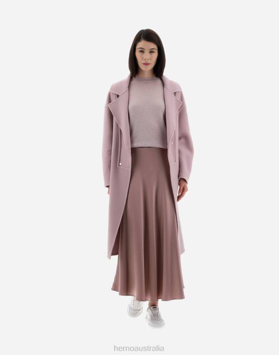 RESORT COAT IN MODERN DOUBLE Herno Women Lilac 2L0H84 Outerwear