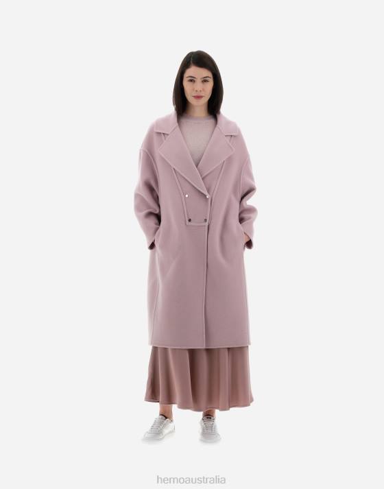 RESORT COAT IN MODERN DOUBLE Herno Women Lilac 2L0H84 Outerwear