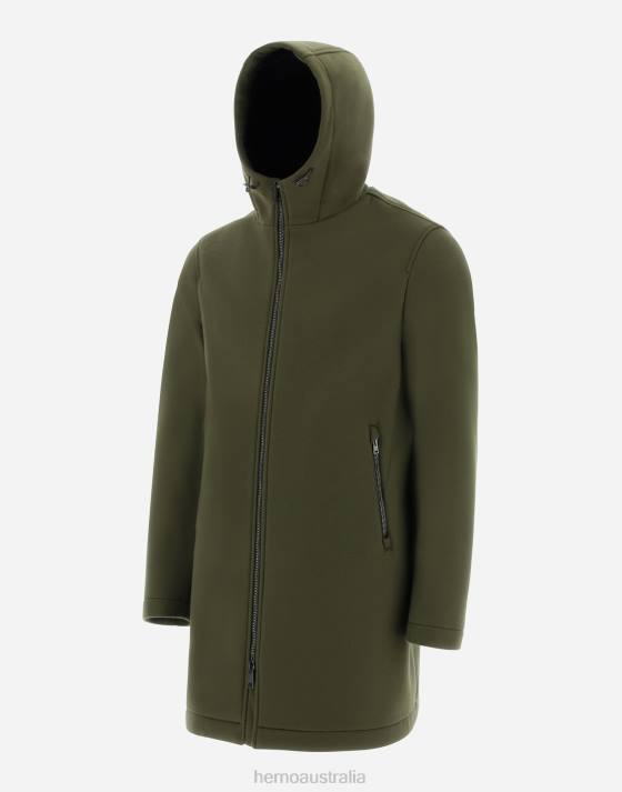 RESORT PARKA IN MESH WOOL Herno Men Light Military 2L0H519 Outerwear