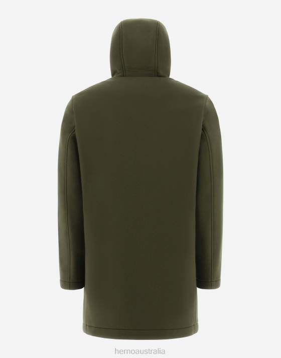 RESORT PARKA IN MESH WOOL Herno Men Light Military 2L0H519 Outerwear