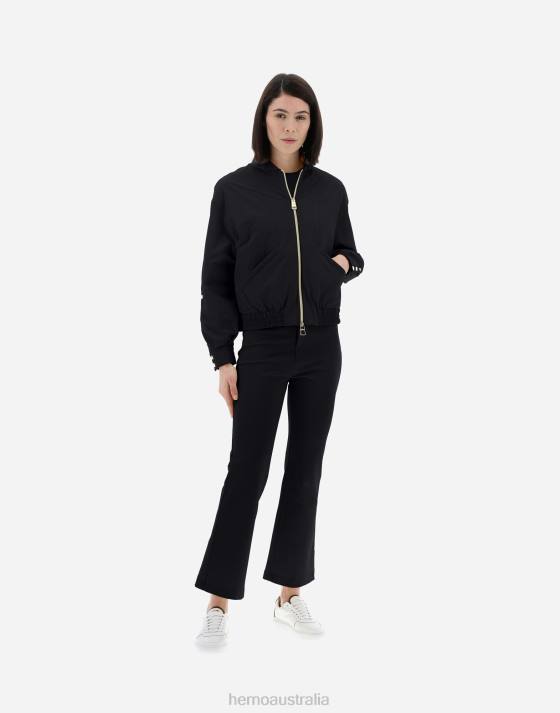 RESORT PONENTE TRAVEL BOMBER JACKET Herno Women Black 2L0H413 Outerwear