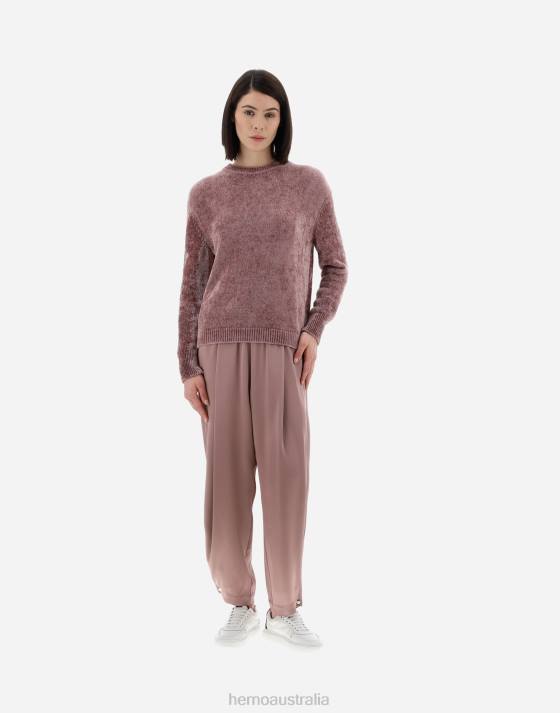 RESORT PULLOVER IN CHENILLE KNIT Herno Women Lilac 2L0H288 Clothing