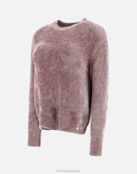 RESORT PULLOVER IN CHENILLE KNIT Herno Women Lilac 2L0H288 Clothing