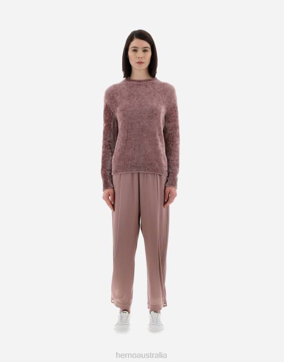 RESORT PULLOVER IN CHENILLE KNIT Herno Women Lilac 2L0H288 Clothing