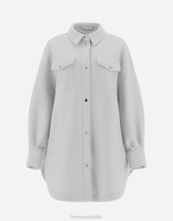 RESORT SHIRT IN LIGHT BOILED WOOL Herno Women Chantilly 2L0H383 Outerwear