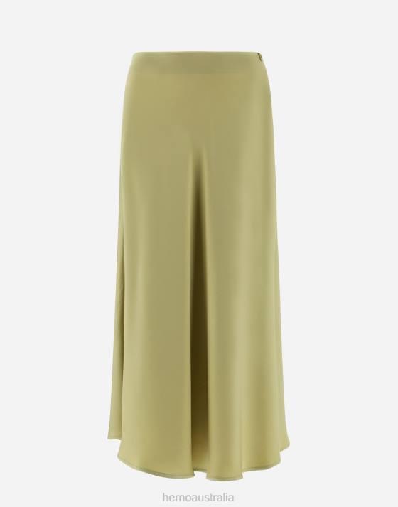 RESORT SKIRT IN SATIN EFFECT Herno Women Canary 2L0H9 Clothing