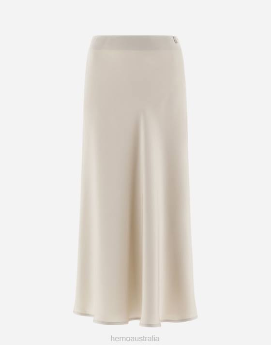 RESORT SKIRT IN SATIN EFFECT Herno Women Chantilly 2L0H346 Clothing