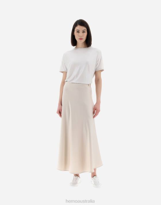 RESORT SKIRT IN SATIN EFFECT Herno Women Chantilly 2L0H346 Clothing