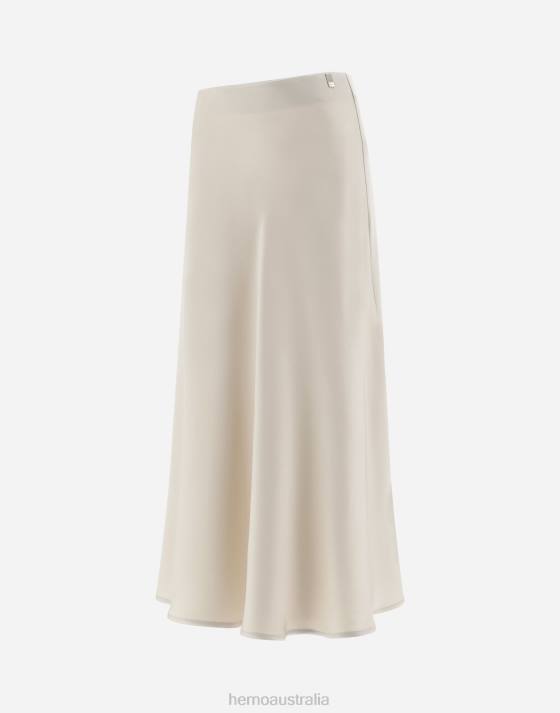 RESORT SKIRT IN SATIN EFFECT Herno Women Chantilly 2L0H346 Clothing