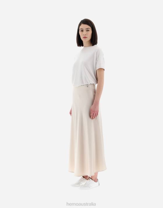 RESORT SKIRT IN SATIN EFFECT Herno Women Chantilly 2L0H346 Clothing