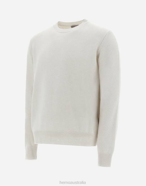 RESORT SWEATER IN CLOUD CASHMERE Herno Men Mastic Dove Grey 2L0H529 Clothing