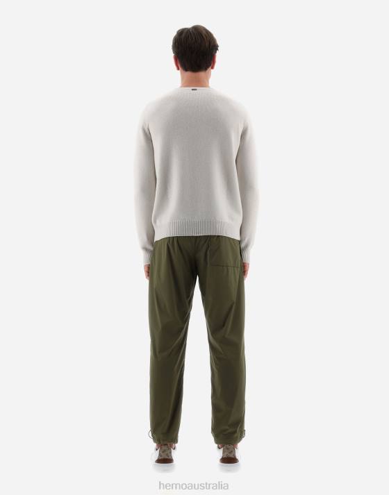 RESORT SWEATER IN CLOUD CASHMERE Herno Men Mastic Dove Grey 2L0H529 Clothing