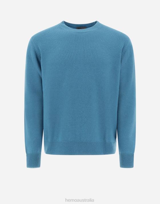 RESORT SWEATER IN CLOUD CASHMERE Herno Men Powder 2L0H583 Clothing