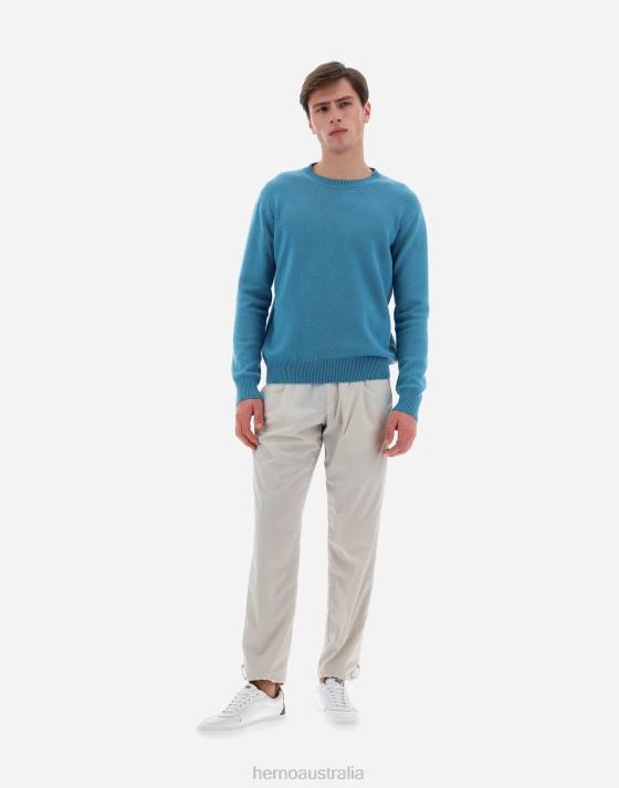 RESORT SWEATER IN CLOUD CASHMERE Herno Men Powder 2L0H583 Clothing