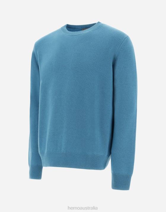 RESORT SWEATER IN CLOUD CASHMERE Herno Men Powder 2L0H583 Clothing