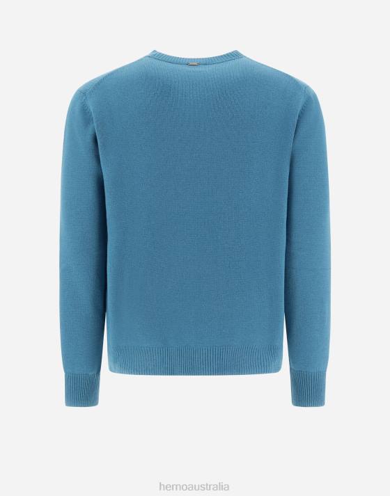 RESORT SWEATER IN CLOUD CASHMERE Herno Men Powder 2L0H583 Clothing