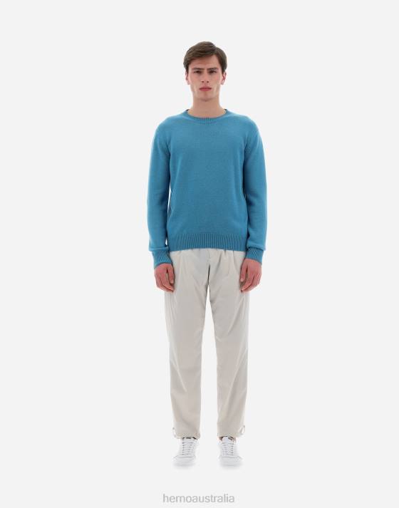 RESORT SWEATER IN CLOUD CASHMERE Herno Men Powder 2L0H583 Clothing