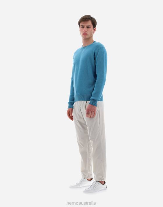 RESORT SWEATER IN CLOUD CASHMERE Herno Men Powder 2L0H583 Clothing