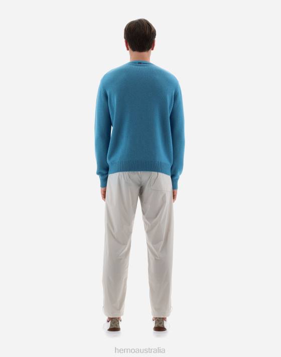 RESORT SWEATER IN CLOUD CASHMERE Herno Men Powder 2L0H583 Clothing