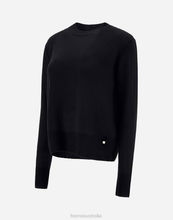 RESORT SWEATER IN CLOUD CASHMERE Herno Women Black 2L0H257 Clothing