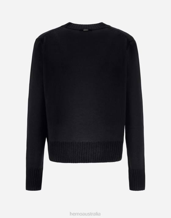 RESORT SWEATER IN CLOUD CASHMERE Herno Women Black 2L0H257 Clothing