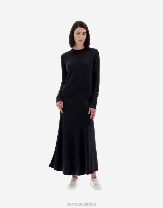 RESORT SWEATER IN CLOUD CASHMERE Herno Women Black 2L0H257 Clothing