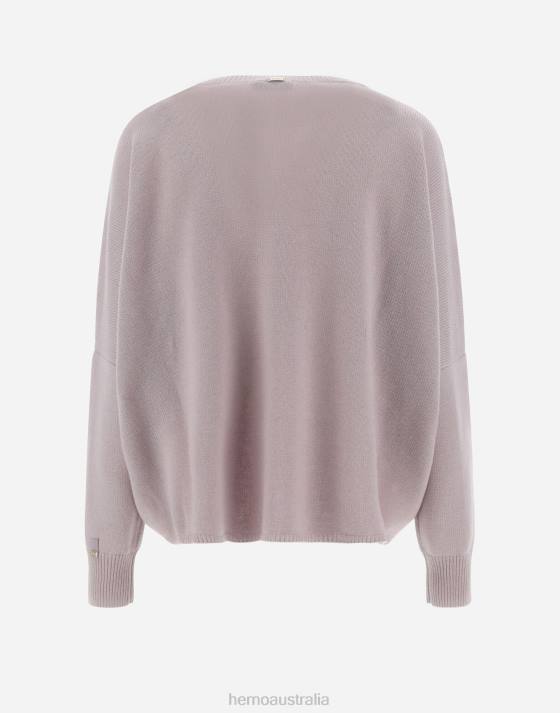 RESORT SWEATER IN ETERNITY CASHMERE Herno Women Lilac 2L0H248 Clothing