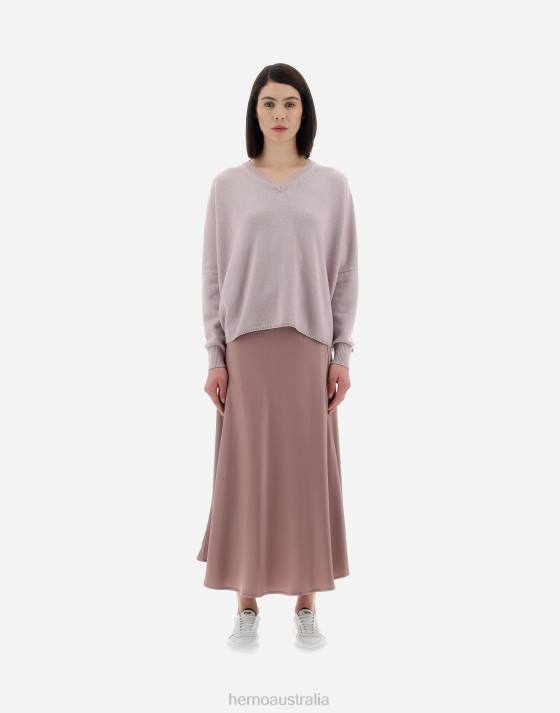 RESORT SWEATER IN ETERNITY CASHMERE Herno Women Lilac 2L0H248 Clothing