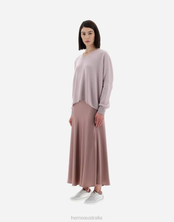 RESORT SWEATER IN ETERNITY CASHMERE Herno Women Lilac 2L0H248 Clothing