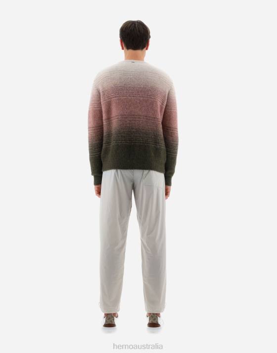 RESORT SWEATER IN FADED BLEND Herno Men Light Military 2L0H508 Clothing