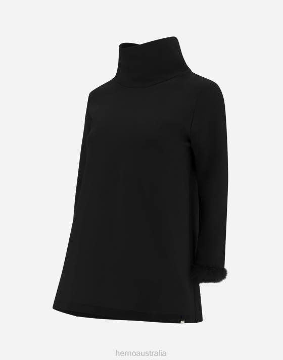 RESORT SWEATER IN MILAN KNIT Herno Women Black 2L0H251 Clothing