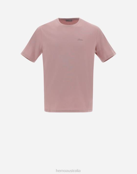 RESORT T-SHIRT IN BASIC COTTON Herno Men Pink 2L0H726 Clothing